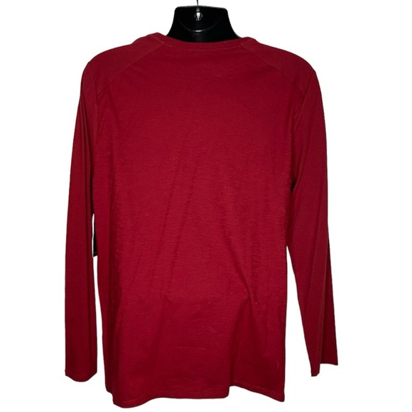 Structure Classic Long Sleeve Crewneck Shirt (Size:L, Color:Red) - Picture 2 of 4